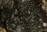Septarian Dragon Egg Geode - Black Crystals #177388-2